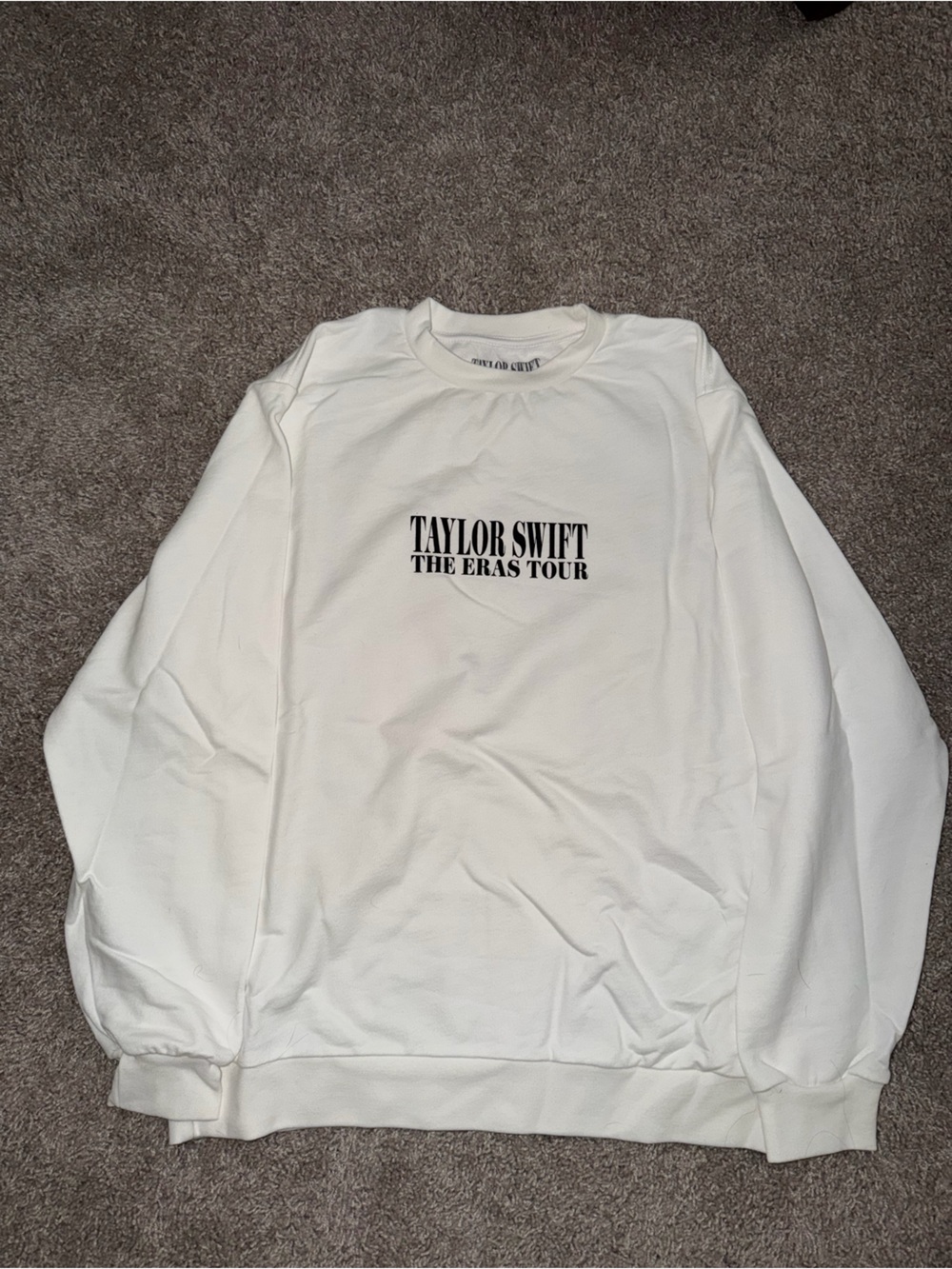 Taylor Swift The Eras Tour White Crewneck Sweatshirt